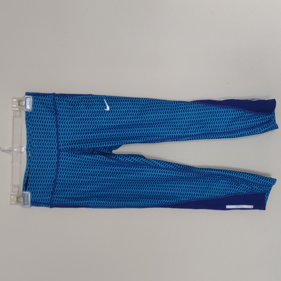 Blue Nike Running Dri-Fit Crop Leggings XS - Picture 3 of 11